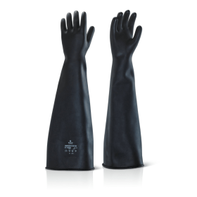 Ansell Industrial Latex Heavy Weight 24 Inch Gauntlet Black XL ILHW2410 507243 F