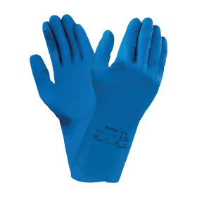 Ansell Versatouch 87 195 Latex Gloves Blue Medium 508827 F