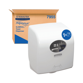 Aquarius Slimroll Rolled Hand Towel Dispenser White NEW 7955 485815 F