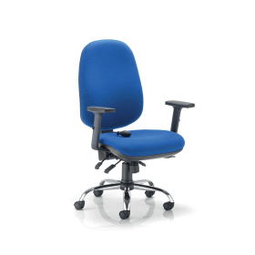 Arista Aire High Back Ergonomic Chair 675mm x 580mm x 1035 1230mm Blue 608840 F