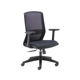 Arista Digby High Back Executive Chair 670mm x 630mm x 945 1065mm Mesh Back Black 575359 F