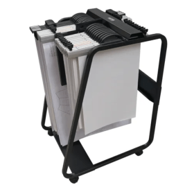 Arnos Hang A Plan Trolley With 10 Binders A0 Black 893985 F
