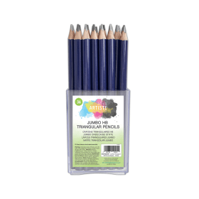 Artiste Jumbo Triangular HB Pencil Tub Charcoal 36 Pack 890431 F