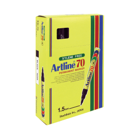 Artline 70 Permanent Marker Bullet Tip Black 12 Pack 117342 F