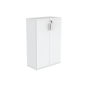 Astin 2 Door Cupboard Lockable 800mm x 400mm x 1204mm Arctic White 821548 F