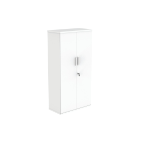 Astin 2 Door Cupboard Lockable 800mm x 400mm x 1592mm Arctic White 821549 F