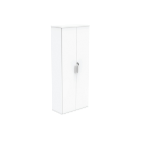 Astin 2 Door Cupboard Lockable 800mm x 400mm x 1980mm Arctic White 821550 F