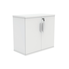 Astin 2 Door Cupboard Lockable 800mm x 400mm x 730mm Arctic White 821546 F