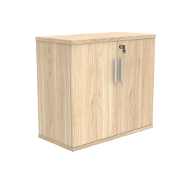 Astin 2 Door Cupboard Lockable 800mm x 400mm x 730mm Canadian Oak 821541 F