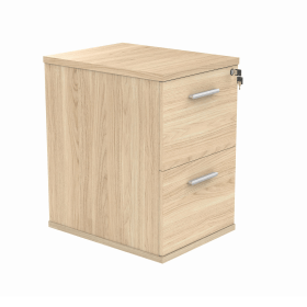 Astin 2 Drawer Filing Cabinet 540mm x 600mm x 710mm Canadian Oak 848277 F