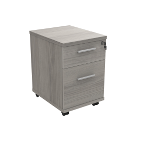 Astin 2 Drawer Mobile Under Desk Pedestal 400mm x 500mm x 590mm Alaskan Grey Oak 821647 F