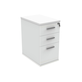 Astin 3 Drawer Desk High Pedestal Lockable 404mm x 600mm x 730mm Arctic White 821635 F