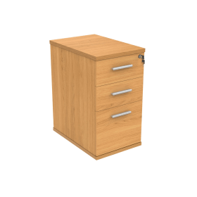 Astin 3 Drawer Desk High Pedestal Lockable 404mm x 600mm x 730mm Norwegian Beech 821633 F