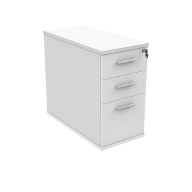 Astin 3 Drawer Desk High Pedestal Lockable 404mm x 800mm x 730mm Arctic White 821639 F