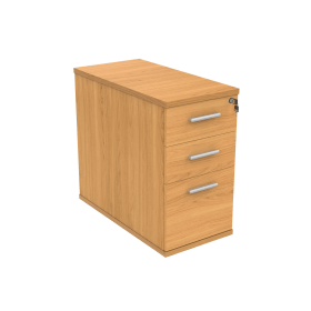 Astin 3 Drawer Desk High Pedestal Lockable 404mm x 800mm x 730mm Norwegian Beech 821637 F
