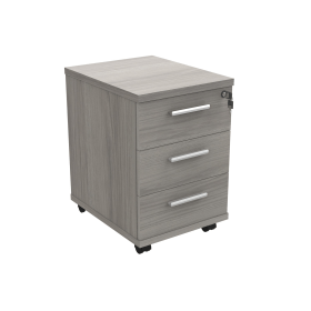 Astin 3 Drawer Mobile Under Desk Pedestal 400mm x 500mm x 590mm Alaskan Grey Oak 821648 F