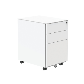 Astin 3 Drawer Mobile Under Desk Pedestal 480mm x 580mm x 610mm Arctic White 821668 F