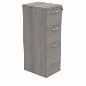 Astin 4 Drawer Filing Cabinet 540mm x 600mm x 1358mm Alaskan Grey Oak 848283 F