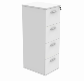 Astin 4 Drawer Filing Cabinet 540mm x 600mm x 1358mm Arctic White 848282 F