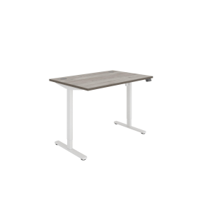 Astin Economy Single Motor Sit Stand Desk 1200mm x 800mm x 705 1220mm Alaskan Grey Oak White 848199 F