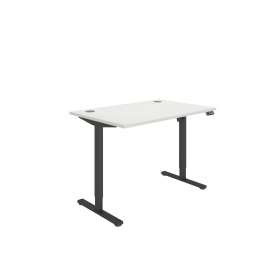 Astin Economy Single Motor Sit Stand Desk 1200mm x 800mm x 705 1220mm Arctic White Black 848202 F