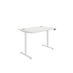 Astin Economy Single Motor Sit Stand Desk 1200mm x 800mm x 705 1220mm Arctic White White 848203 F