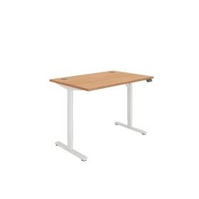 Astin Economy Single Motor Sit Stand Desk 1200mm x 800mm x 705 1220mm Norweigian Beech White 848197 F