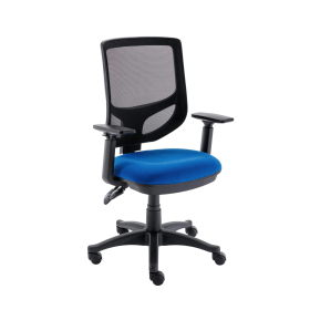 Astin Nesta Mesh Back Operator Chair Adjustable Arms 590mm x 900mm x 1050mm Royal Blue 848220 F