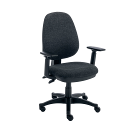 Astin Nesta Operator Chair with Adjustable Arms 590mm x 900mm x 1050mm Charcoal 821693 F