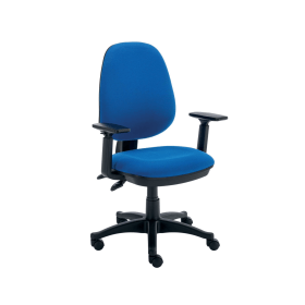Astin Nesta Operator Chair with Adjustable Arms 590mm x 900mm x 1050mm Royal Blue 821692 F