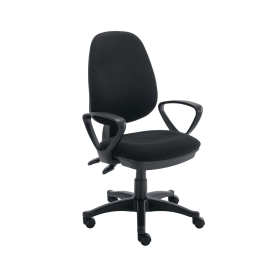 Astin Nesta Operator Chair with Fixed Arms 590mm x 900mm x 1050mm Black 821697 F