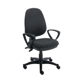 Astin Nesta Operator Chair with Fixed Arms 590mm x 900mm x 1050mm Charcoal 821696 F