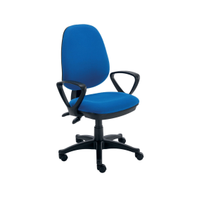 Astin Nesta Operator Chair with Fixed Arms 590mm x 900mm x 1050mm Royal Blue 821695 F