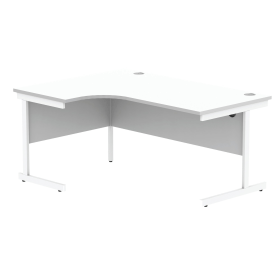 Astin Radial Left Hand SU Cantilever Desk 1600mm x 1200mm x 730mm Arctic White Arctic White 821566 F