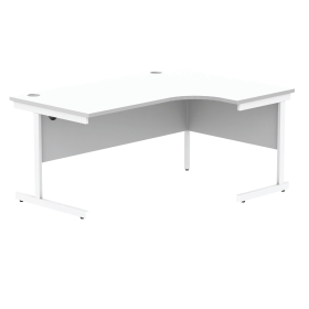 Astin Radial Right Hand SU Cantilever Desk 1600mm x 1200mm x 730mm Arctic White Arctic White 821567 F