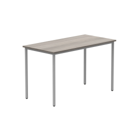 Astin Rectangular Multipurpose Table 1200mm x 600mm x 730mm Alaskan Grey Oak Silver 821663 F