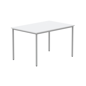 Astin Rectangular Multipurpose Table 1200mm x 800mm x 730mm White Silver 821661 F