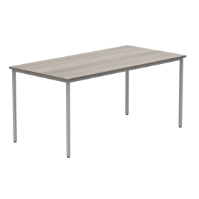 Astin Rectangular Multipurpose Table 1600mm x 600mm x 730mm Alaskan Grey Oak Silver 821666 F