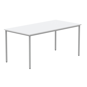 Astin Rectangular Multipurpose Table 1600mm x 800mm x 730mm Arctic White Silver 821662 F