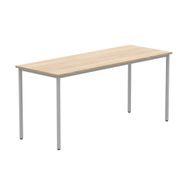Astin Rectangular Multipurpose Table 1600mm x 800mm x 730mm Canadian Oak Silver 821656 F