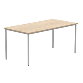 Astin Rectangular Multipurpose Table 1600mm x 800mm x 730mm Canadian Oak Silver 821658 F
