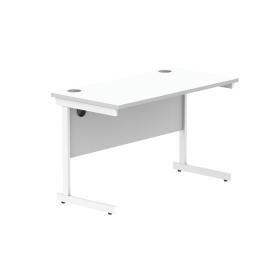 Astin Rectangular Single Upright Cantilever Desk 1200mm x 600mm x 730mm Arctic White Arctic White 821602 F
