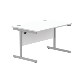 Astin Rectangular Single Upright Cantilever Desk 1200mm x 800mm x 730mm Arctic White Arctic White 821605 F