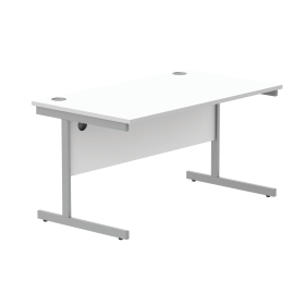 Astin Rectangular Single Upright Cantilever Desk 1400mmx 800mm x 730mm Arctic White Arctic White 821606 F