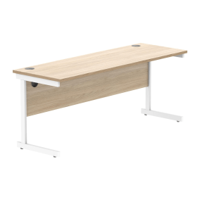 Astin Rectangular Single Upright Cantilever Desk 1800x600x730mm Oak White KF800063 848255 F