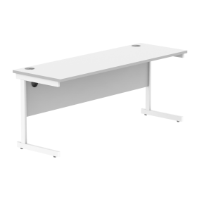 Astin Rectangular Single Upright Cantilever Desk 1800x600x730mm White White KF800064 848256 F