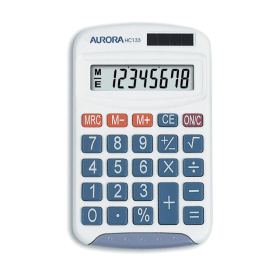 Aurora HC133 Handheld Calculator Grey