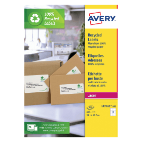 Avery Address Labels Laser 99.1mm x 67.7mm White 800 Pack 151393 F
