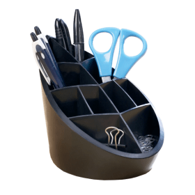 Avery DTR Eco Pen Pot 10 Compartments Black 162364 F