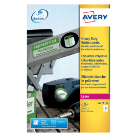 Avery Heavy Duty Label Laser 99.1mm x 42.3mm White 240 Pack 453950 F